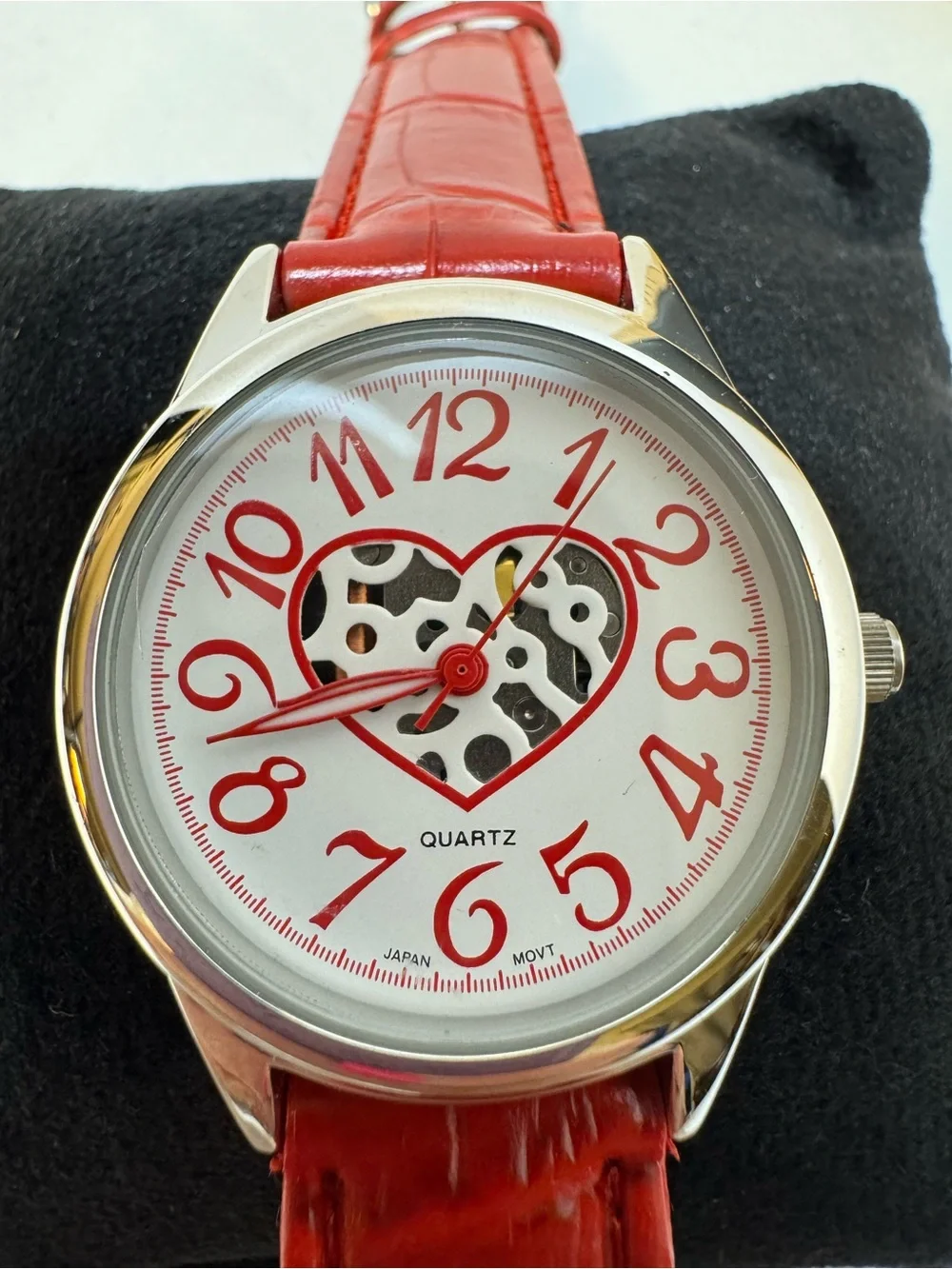 Avon Red Heart Accent Ladies Watch